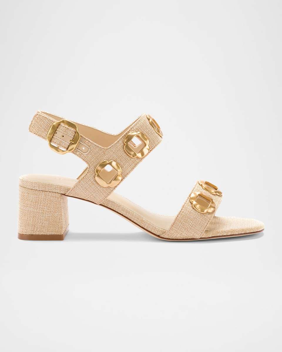 Milan Raffia Slingback Sandals